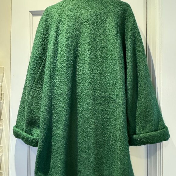 Green Boiled Wool Winter Weight Boden Coat Size 10 US - Picture 2 of 14